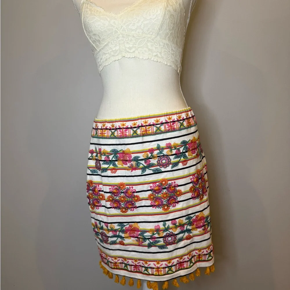 THML Anthropologie Embroidered skirt - Picture 1 of 4